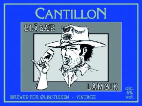 Cantillon Blåbær Lambik label