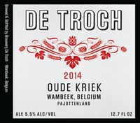 De Troch Oude Kriek label.